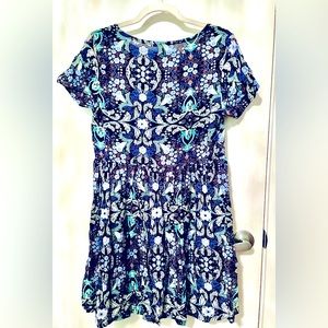 Paisley Dress in Blue, Black, Tan & Turquoise | Forever 21